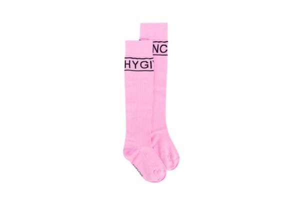GIVENCHY Logo in pink high socks