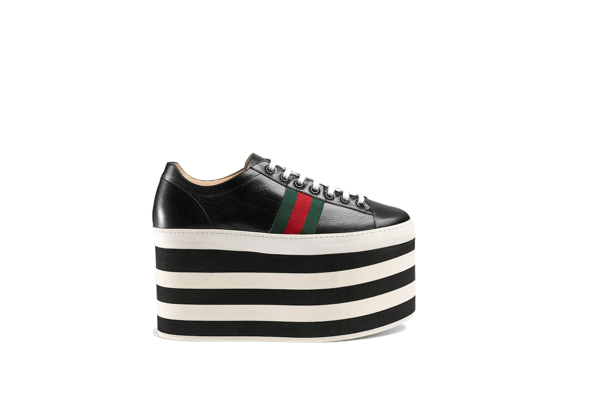 GUCCI Black & white platform sneakers